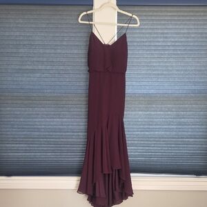 Jenny Yoo Red High Low Gown Sleeveless Spaghetti Strap